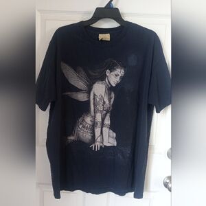 The Mountain Black Fairy Art Print Tee